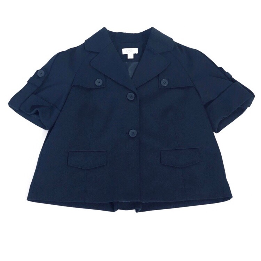 Final 💰Ann Taylor LOFT Dark Blue Cropped Trench